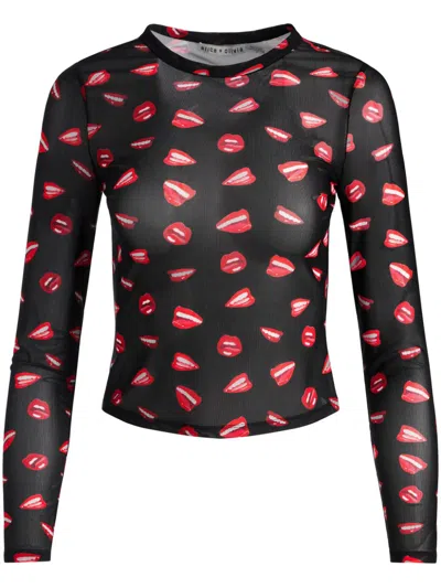 ALICE AND OLIVIA X TOM WESSELMANN DELAINA CROP TOP