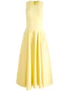Alice And Olivia Alice + Olivia Adley Cotton Long Dress In Yellow