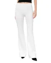 Alice And Olivia Dylan High Waist Wide Leg Pants In Ecru Vegan Leather In Off White
