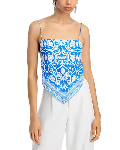 Alice And Olivia Yuri Printed Spaghetti Strap Top