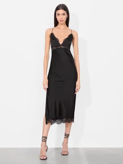 Alice And Olivia Zaira Lace Slip Midi Dress
