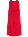 Alice And Olivia Zenaida Maxi Cape Dress In Red