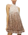 Alice And Olivia Zenon Cape Mini Dress In Blush Rose