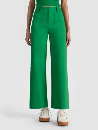 Alice And Olivia Zoe Ankle Trouser In Green
