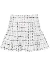 Alice And Olivia Zona High Rise Godet Mini Skirt In White