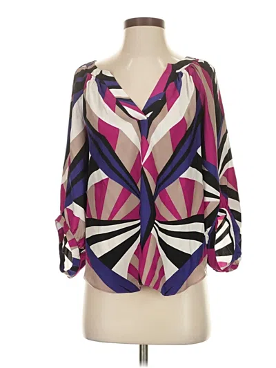 Pre-owned Alice & Trixie 3/4 Sleeve Blouse In Purple