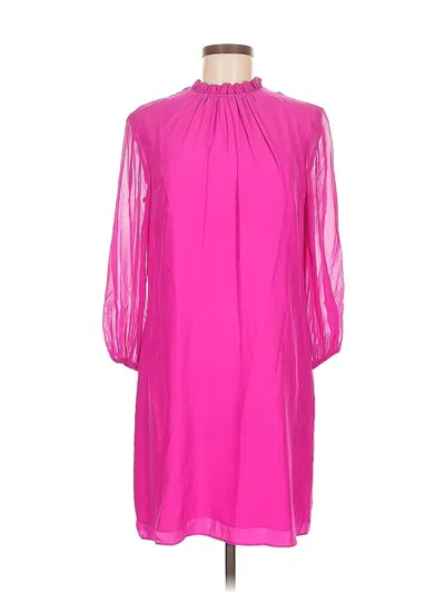 Pre-owned Alice & Trixie 3/4 Sleeve Top Pink Mock Neckline Tops