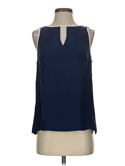 Pre-owned Alice & Trixie Sleeveless Silk Top Blue Halter Neckline Tops
