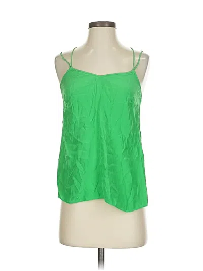 Pre-owned Alice & Trixie Sleeveless Silk Top Green Halter Neckline Tops