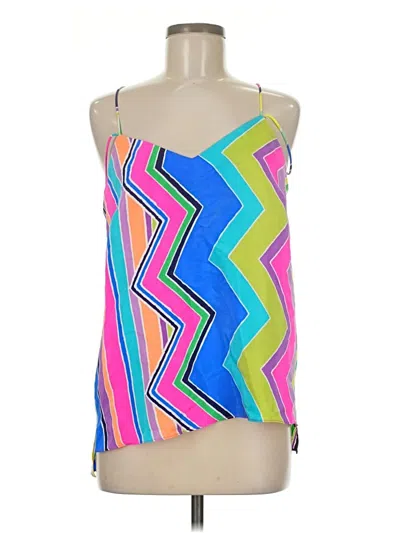 Pre-owned Alice & Trixie Sleeveless Silk Top Pink Halter Neckline Tops