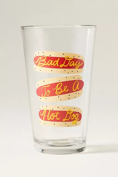 Alice & Wonder Hot Dog Pint Glass In Transparent