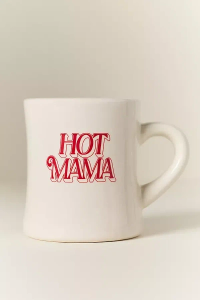 Alice & Wonder Hot Mama Stoneware Diner Mug In White