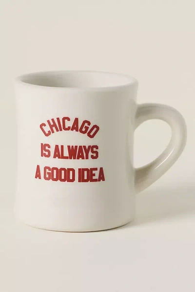 Alice & Wonder Stoneware Diner Mug In White