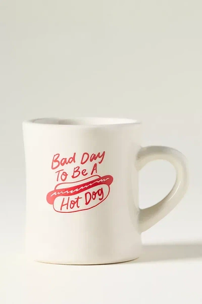 Alice & Wonder Stoneware Hot Dog Diner Mug In White