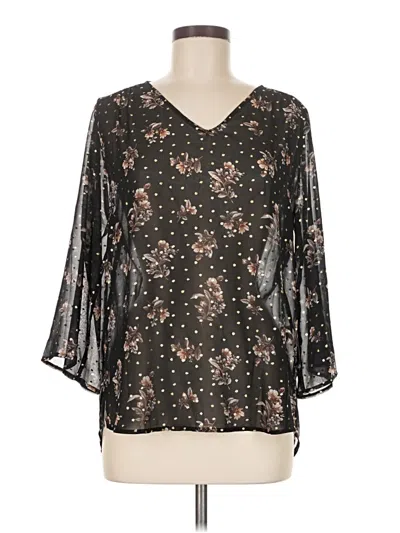 Pre-owned Alice Blue 3/4 Sleeve Blouse In Black