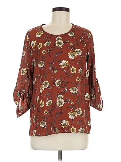 Pre-owned Alice Blue 3/4 Sleeve Blouse In Brown