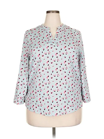 Pre-owned Alice Blue 3/4 Sleeve Blouse In Gray