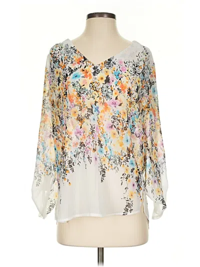 Pre-owned Alice Blue 3/4 Sleeve Blouse In Ivory
