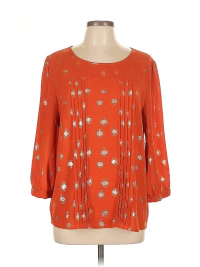 Pre-owned Alice Blue 3/4 Sleeve Blouse In Orange