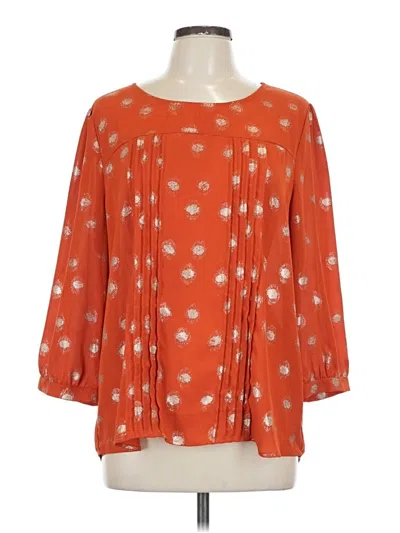 Pre-owned Alice Blue 3/4 Sleeve Blouse In Orange