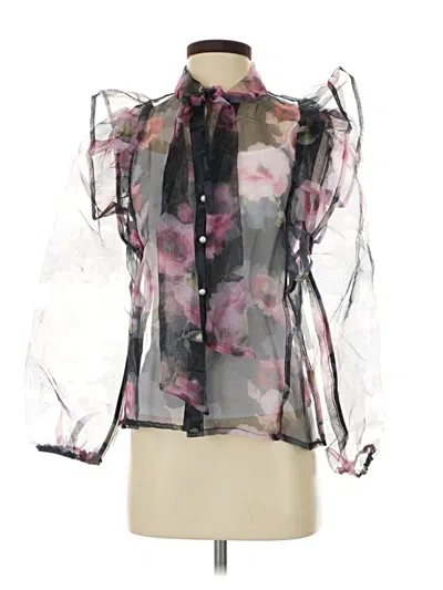 Pre-owned Alice Blue 3/4 Sleeve Blouse In Purple