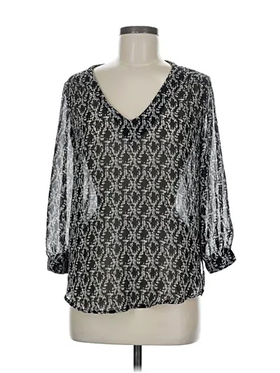Pre-owned Alice Blue 3/4 Sleeve Blouse In Silver