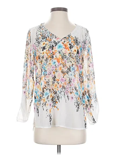 Pre-owned Alice Blue 3/4 Sleeve Blouse In White