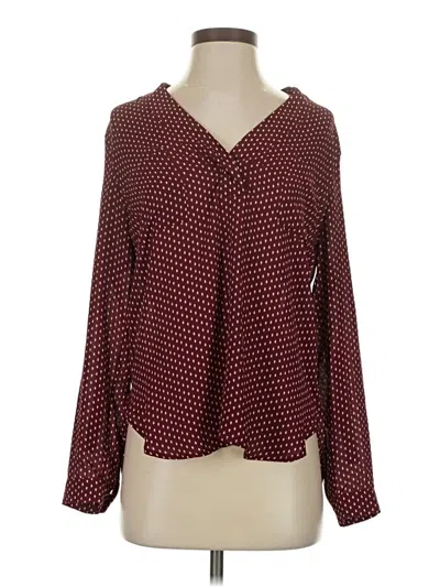 Pre-owned Alice Blue Long Sleeve Blouse In Burgundy