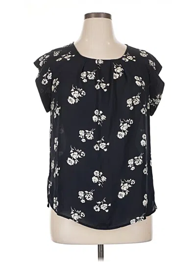 Pre-owned Alice Blue Short Sleeve Blouse In Black