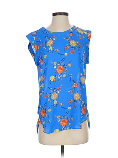 Pre-owned Alice Blue Short Sleeve Blouse In Blue