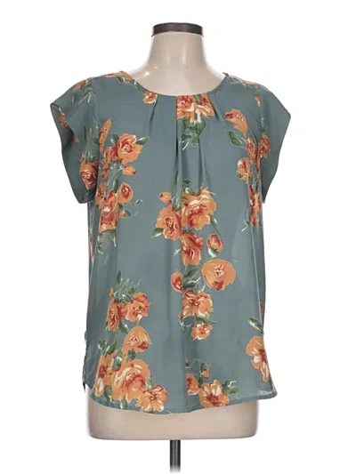 Pre-owned Alice Blue Short Sleeve Blouse In Blue