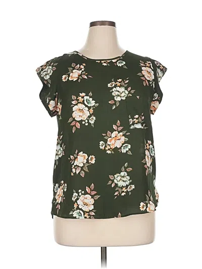 Pre-owned Alice Blue Short Sleeve Blouse In Green
