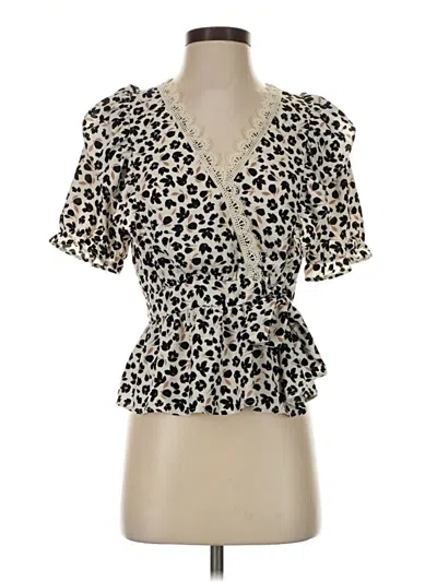 Pre-owned Alice Blue Short Sleeve Blouse In Ivory
