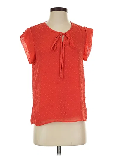 Pre-owned Alice Blue Short Sleeve Blouse In Orange