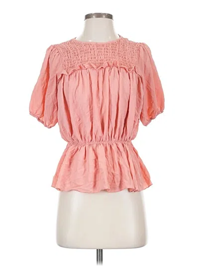 Pre-owned Alice Blue Short Sleeve Blouse In Pink
