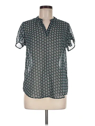Pre-owned Alice Blue Short Sleeve Blouse In Teal