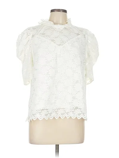 Pre-owned Alice Blue Short Sleeve Blouse In White