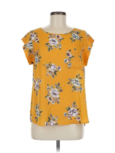 Pre-owned Alice Blue Short Sleeve Blouse In Yellow