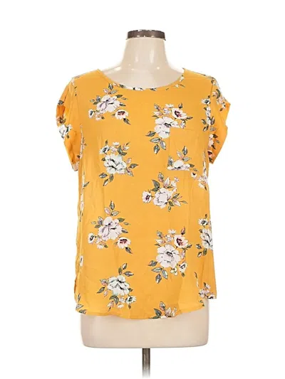 Pre-owned Alice Blue Short Sleeve Blouse In Yellow