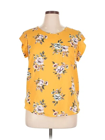 Pre-owned Alice Blue Short Sleeve Blouse In Yellow