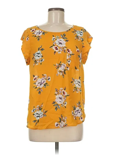 Pre-owned Alice Blue Short Sleeve Blouse In Yellow