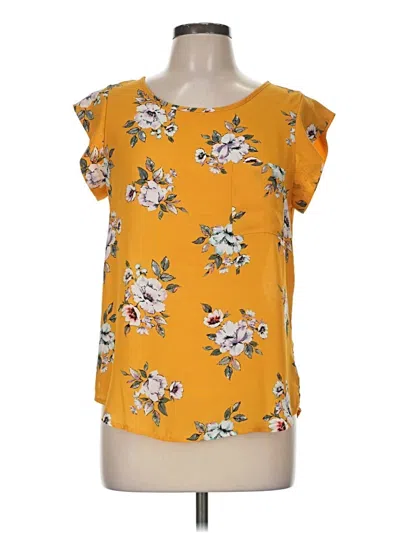 Pre-owned Alice Blue Short Sleeve Blouse In Yellow