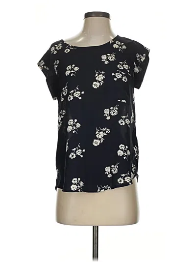 Pre-owned Alice Blue Short Sleeve Top Black Boatneck Tops