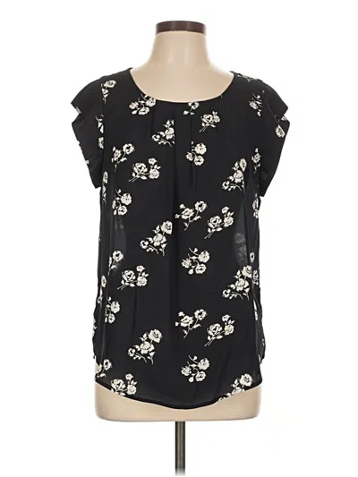 Pre-owned Alice Blue Short Sleeve Top Black Scoop Neck Tops