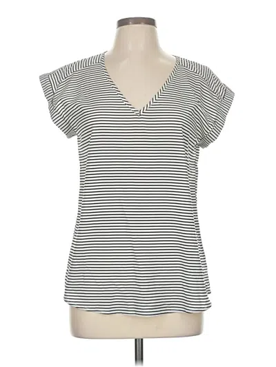 Pre-owned Alice Blue Short Sleeve Top Gray V Neck Tops