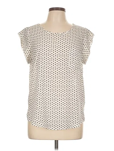 Pre-owned Alice Blue Short Sleeve Top Ivory Square Neckline Tops