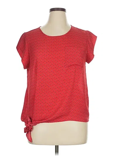 Pre-owned Alice Blue Short Sleeve Top Red Crew Neck Tops