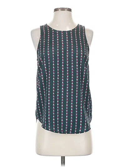 Pre-owned Alice Blue Sleeveless Top Teal Halter Neckline Tops In Blue