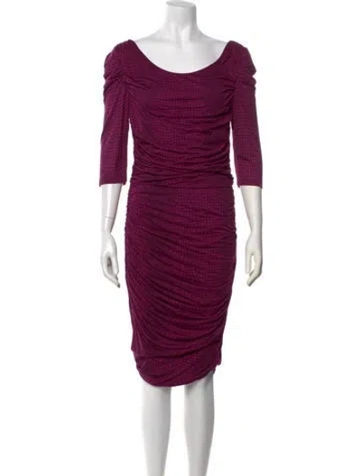 Pre-owned Alice By Temperley Animal Print Knee-length Dress W/ Tags In Purple
