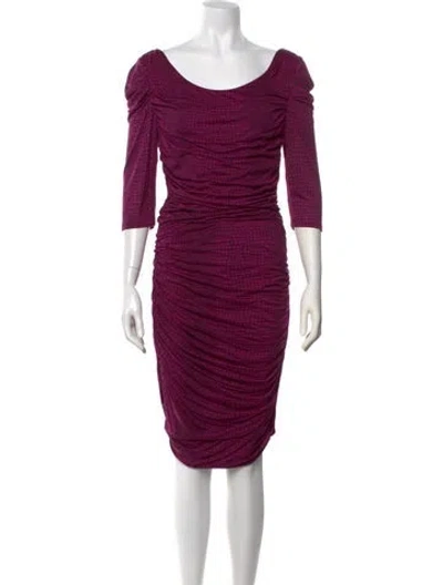 Pre-owned Alice By Temperley Animal Print Knee-length Dress W/ Tags In Purple